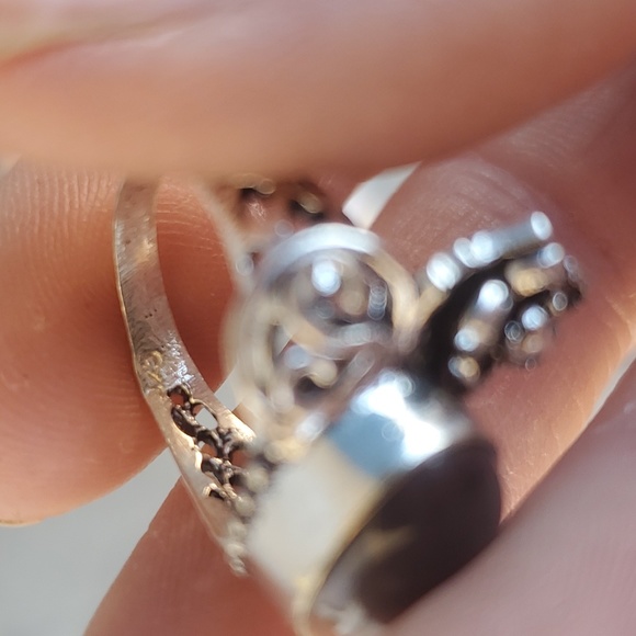 New Mookaite Jasper Silver Flower Ring. - Picture 11 of 16